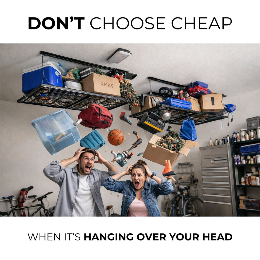 E-Z Garage Storage USA E-Z Lift Motorless Overhead Storage Rack 122 cm x 122 cm 181 kg