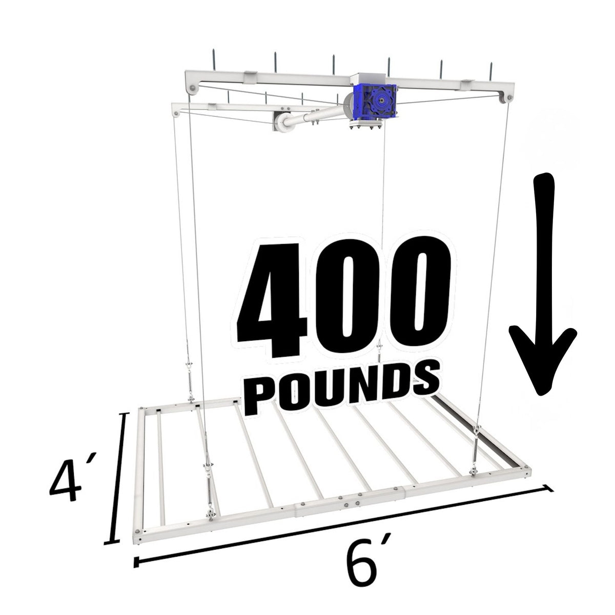 E-Z Garage Storage USA E-Z Lift Overhead Storage Platform 4 x 6 ft 400 lb
