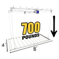 E-Z Garage Storage USA E-Z Lift Pro Motorless Overhead Storage Rack 122 cm x 244 cm 318 kg