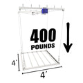 E-Z Garage Storage USA E-Z Lift Motorless Overhead Storage Rack 122 cm x 122 cm 181 kg