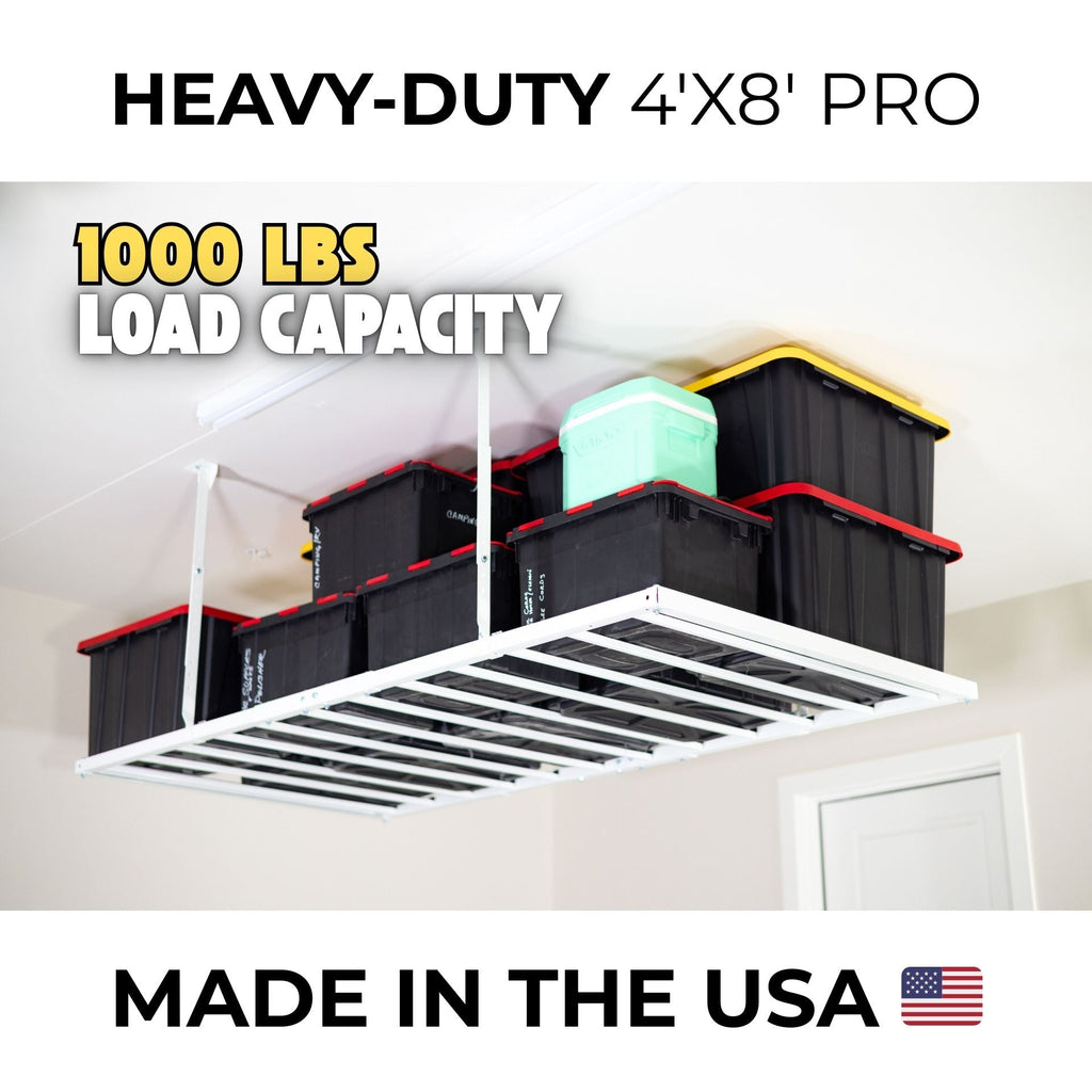 E-Z Garage Storage USA 4' x 8' Heavy-Duty Pro Overhead Ceiling Storage Rack 122 cm x 244 cm 454 kg