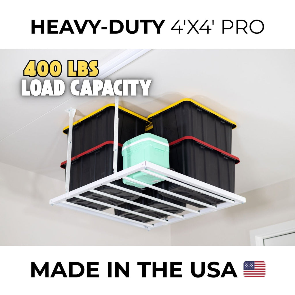 E-Z Garage Storage USA 4'X4' Heavy-Duty Pro Overhead Storage Platform 122 cm x 122 cm 181 kg