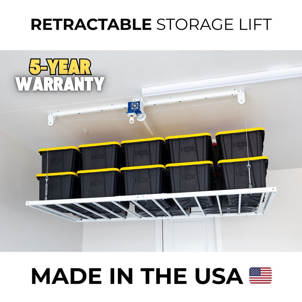 E-Z Garage Storage USA E-Z Lift Pro Motorless Overhead Storage Rack 122 cm x 244 cm 318 kg