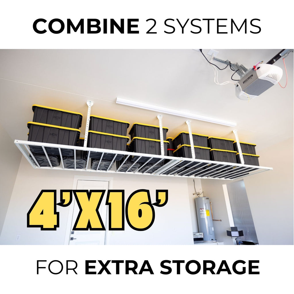 E-Z Garage Storage USA 4' x 8' Heavy-Duty Pro Overhead Ceiling Storage Rack 122 cm x 244 cm 454 kg