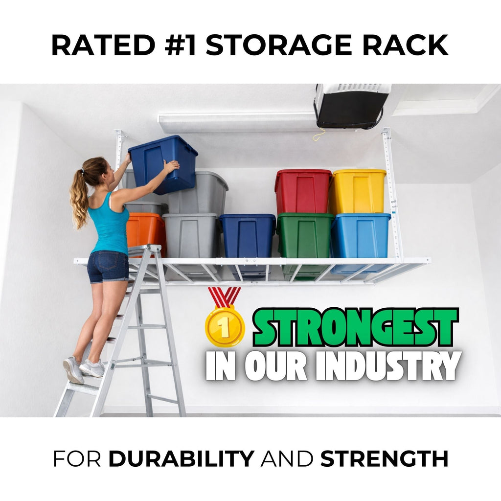 E-Z Garage Storage USA 4' x 8' Heavy-Duty Pro Overhead Ceiling Storage Rack 122 cm x 244 cm 454 kg