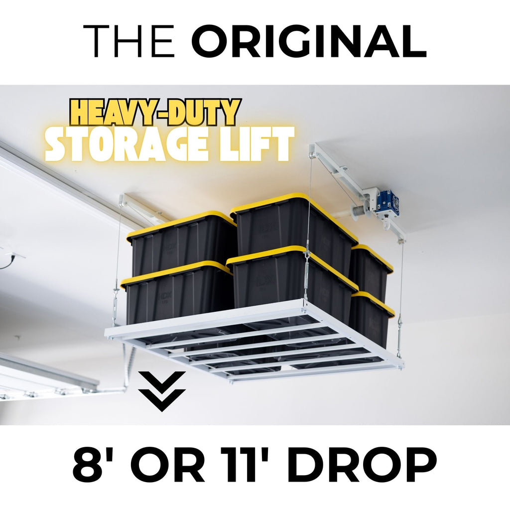 E-Z Garage Storage USA E-Z Lift Motorless Overhead Storage Rack 122 cm x 122 cm 181 kg