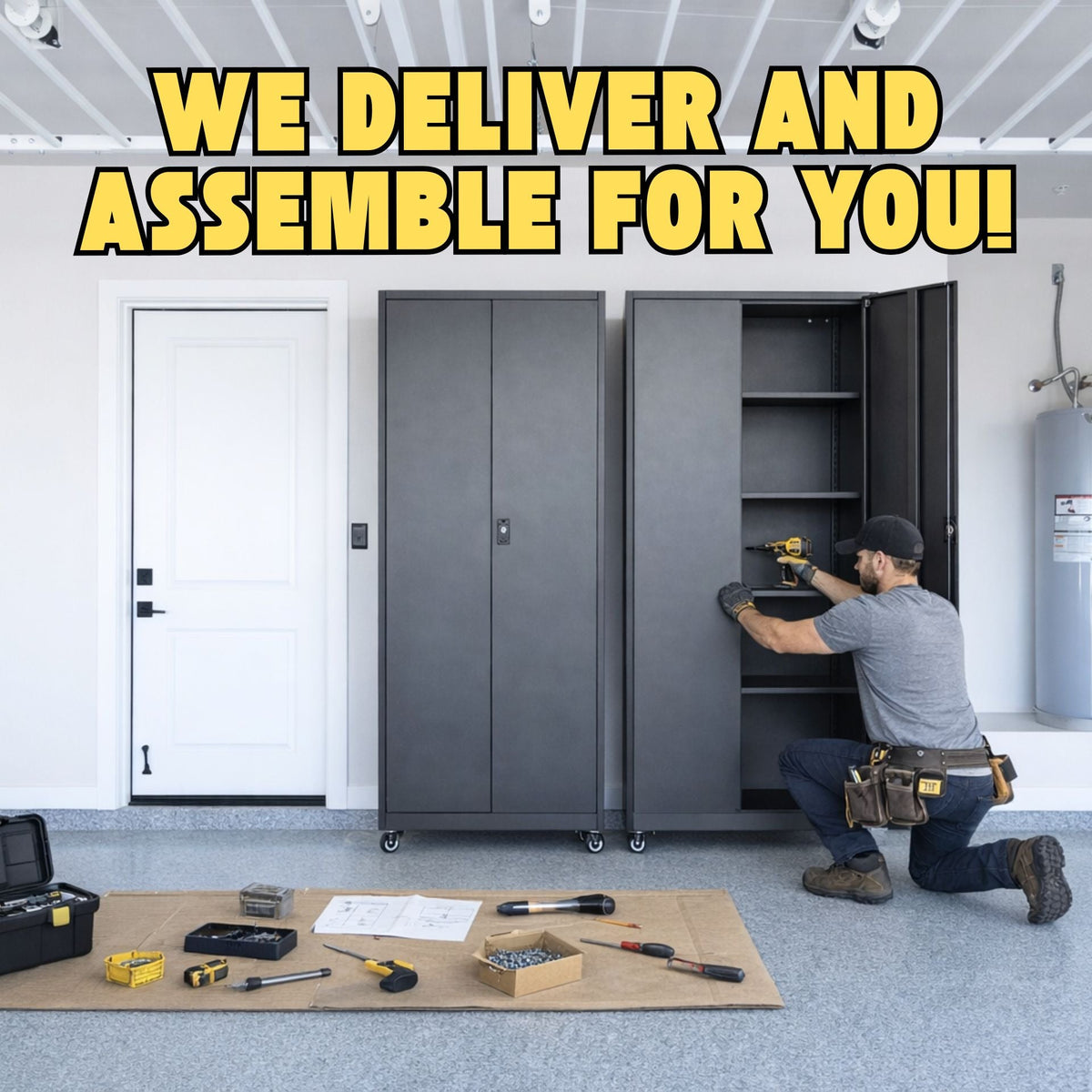 E-Z Garage Storage USA Metal Rolling Cabinet 189 cm x 80 cm x 40 cm