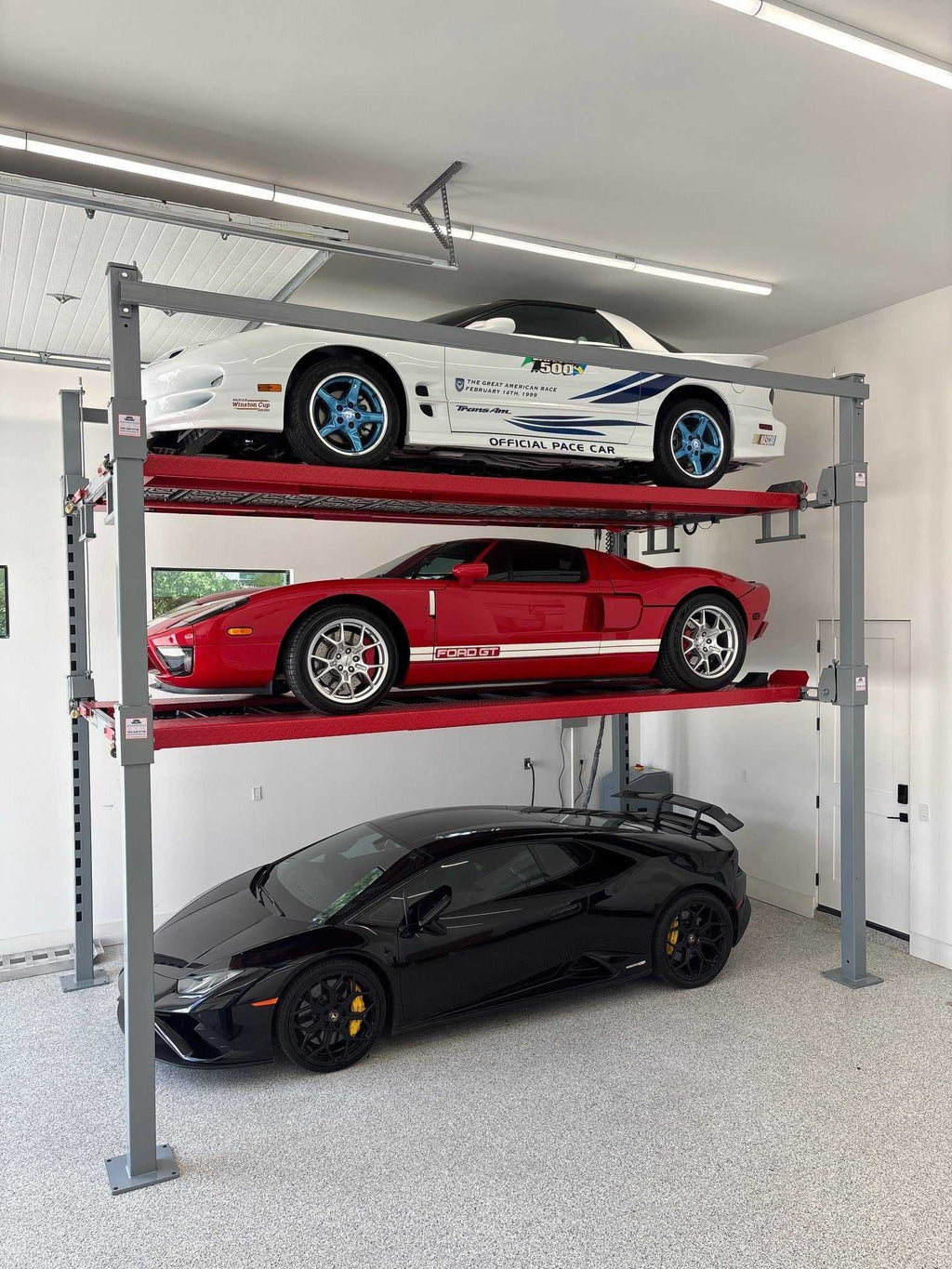 Advantage Single-Wide Triple Stacker | 3 Car Tri-Level 4-Post Lift