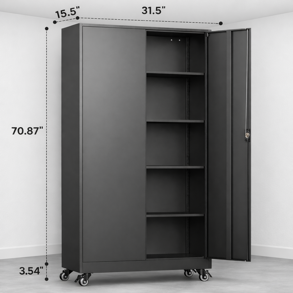 E-Z Garage Storage USA Metal Rolling Cabinet 189 cm x 80 cm x 40 cm